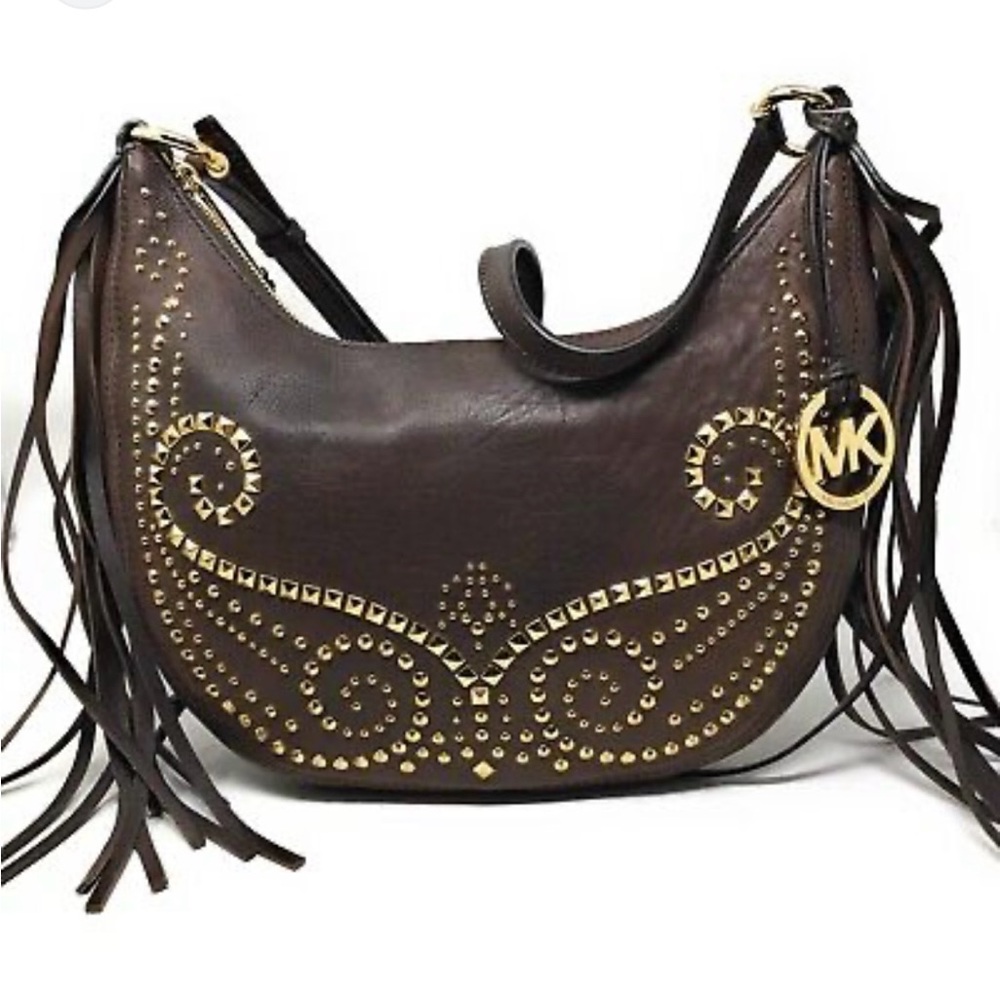 MK shoulder bag western w fringe